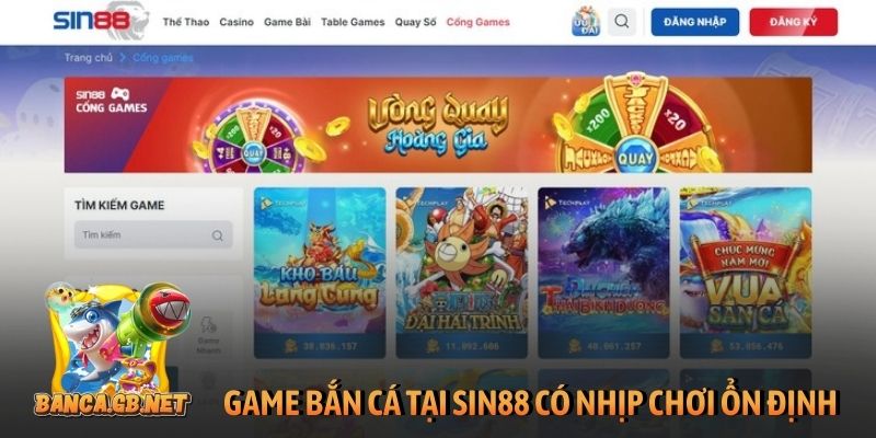 Review Sin88 - Nhà cái bắn cá thưởng lớn, ưu đãi KHỦNG 1 Game bắn cá tại Sin88 có nhịp chơi ổn định